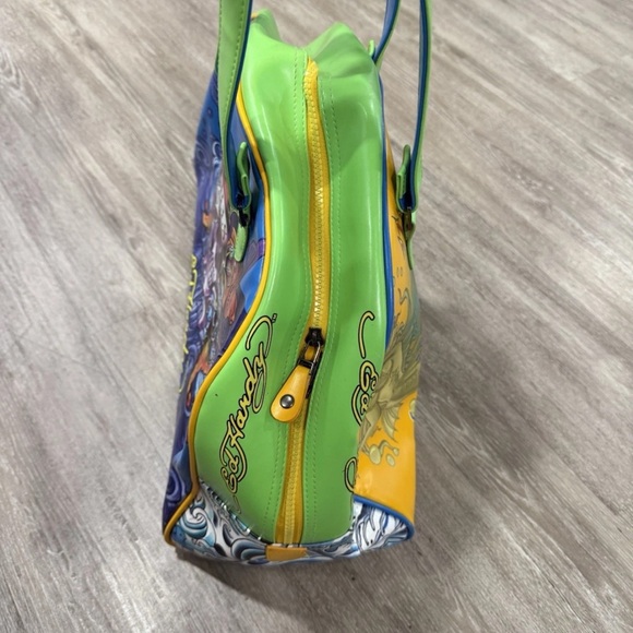 Ed Hardy Tattoo Art Large Tote Bag Mermaid Koi Skull Love Kills Purse Unique - Picture 4 of 8